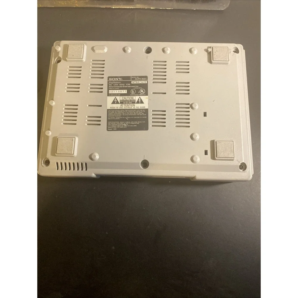 Sony PlayStation PS1 Original Console Grey  SCPH-9001 Tested No Cords Controller